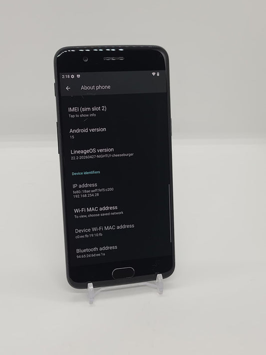 Magisk Rooted OnePlus 5 128GB 8GB RAM Rooted LineageOS Smartphone A5000