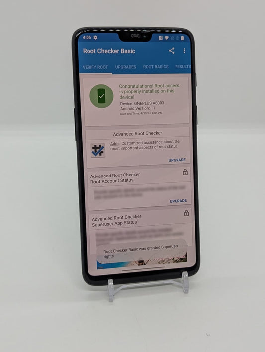 OnePlus 6 128GB Magisk Rooted Android 11 Smartphone A6003 8GB RAM Dual Sim