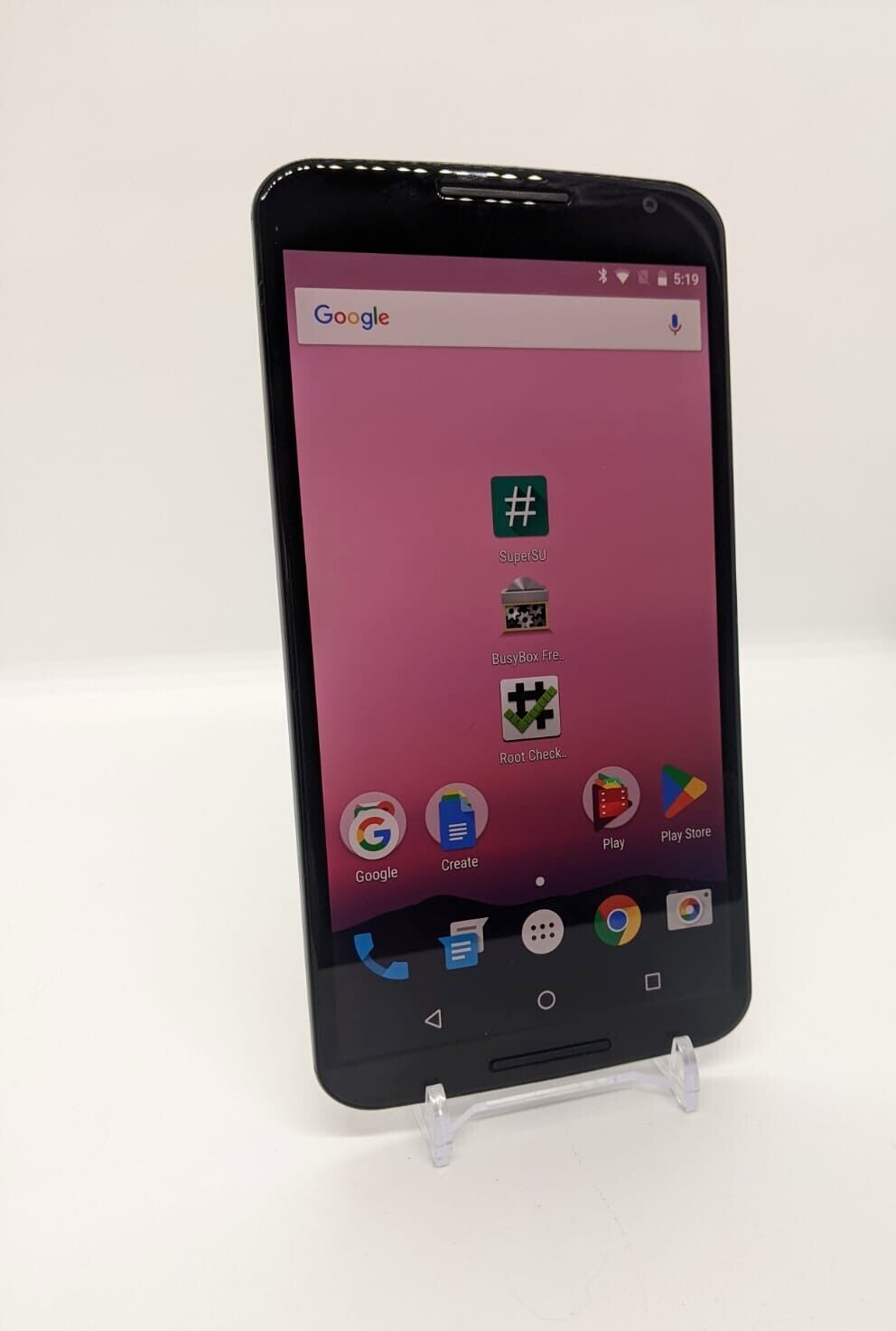 Motorola Nexus 6 64GB Unlocked Smartphone Rooted SuperSU Unlocked Bootloader