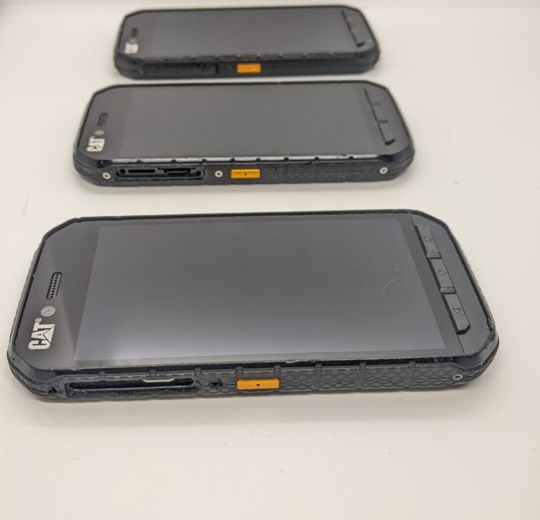 Lot of 3 Cat S41 32GB Dual Sim GSM Unlocked Rugged Smartphone FOR PARTS WORKS