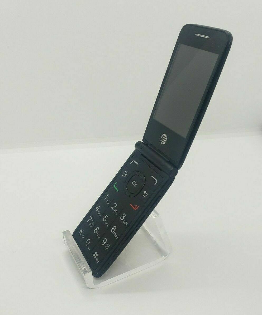 Alcatel GoFlip 4G VoLTE Cellular Flip Phone AT&T GSM Unlocked Grey 4044O