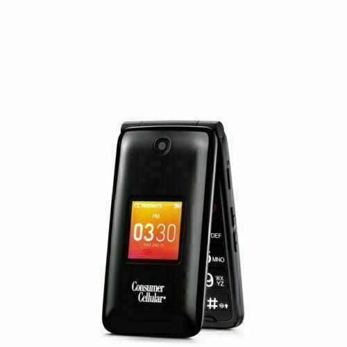 Alcatel GoFlip 4G VoLTE Flip Phone Consumer Cellular GSM Unlocked Black 4044L