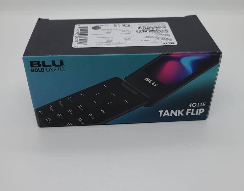 New in Box! BLU Tank Flip 4GB 4G LTE GSM Unlocked Flip Phone T0100UU