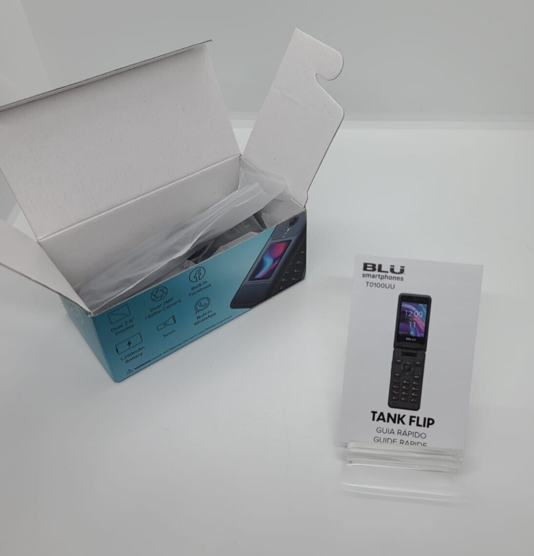 New in Box! BLU Tank Flip 4GB 4G LTE GSM Unlocked Flip Phone T0100UU