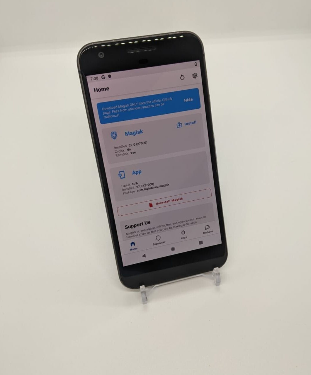 Google Pixel 32GB Magisk Rooted 4G LTE Smartphone G-2PW4100 Unlocked Bootloader