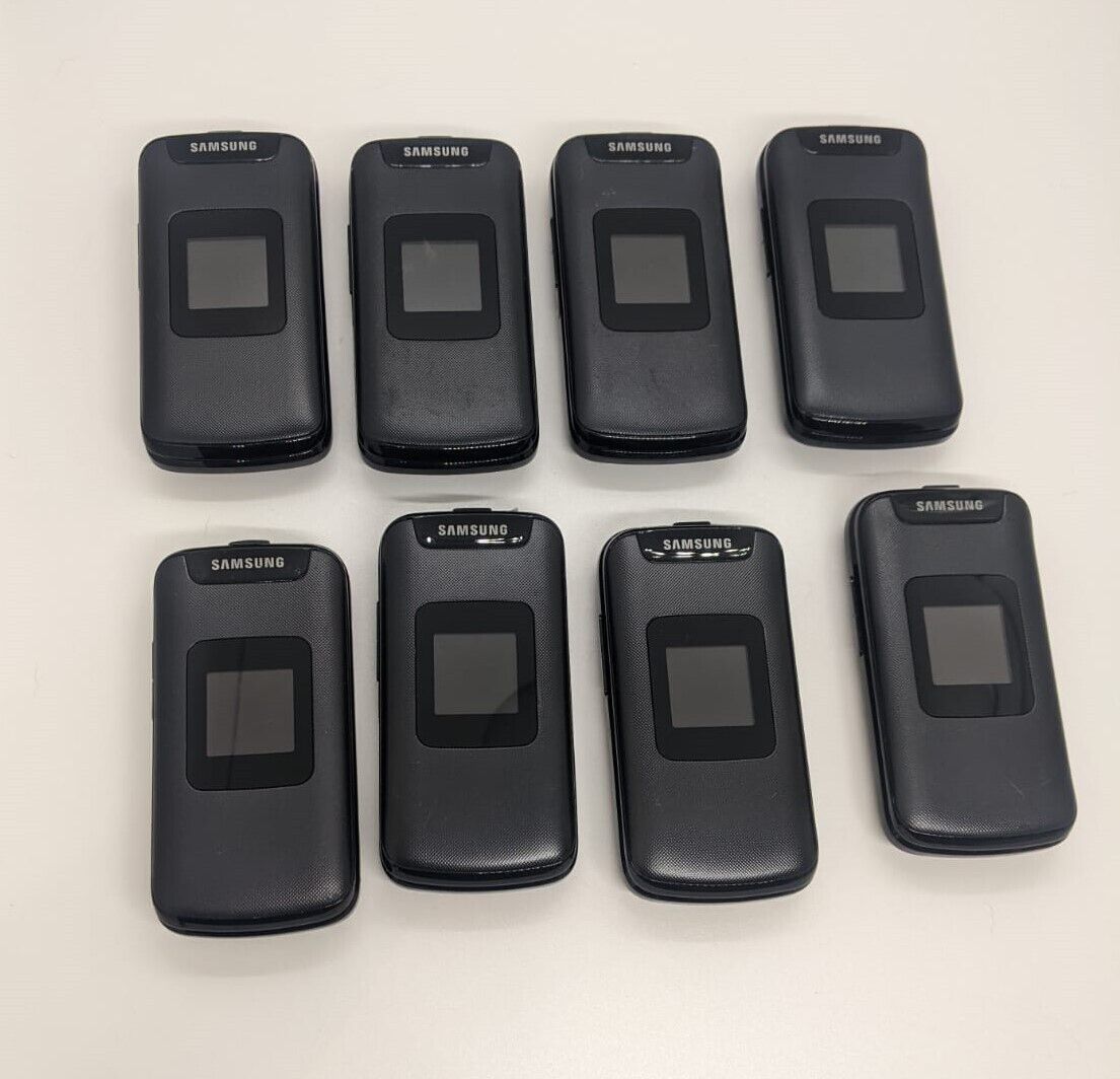 Lot of 8 Samsung Entro SPH-M270 Black (Sprint/Virgin/Paylo) Flip Phone FOR PARTS