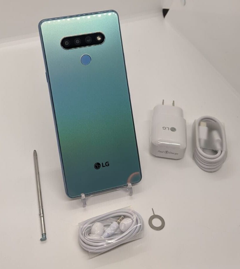 LG Stylo 6 64GB Metro GSM Unlocked Smartphone LMQ730MM Holographic Blue GREAT!