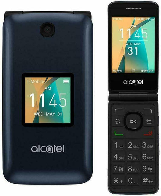 Alcatel GoFlip 4G VoLTE Blue Cellular Flip Phone 4044W T-Mobile