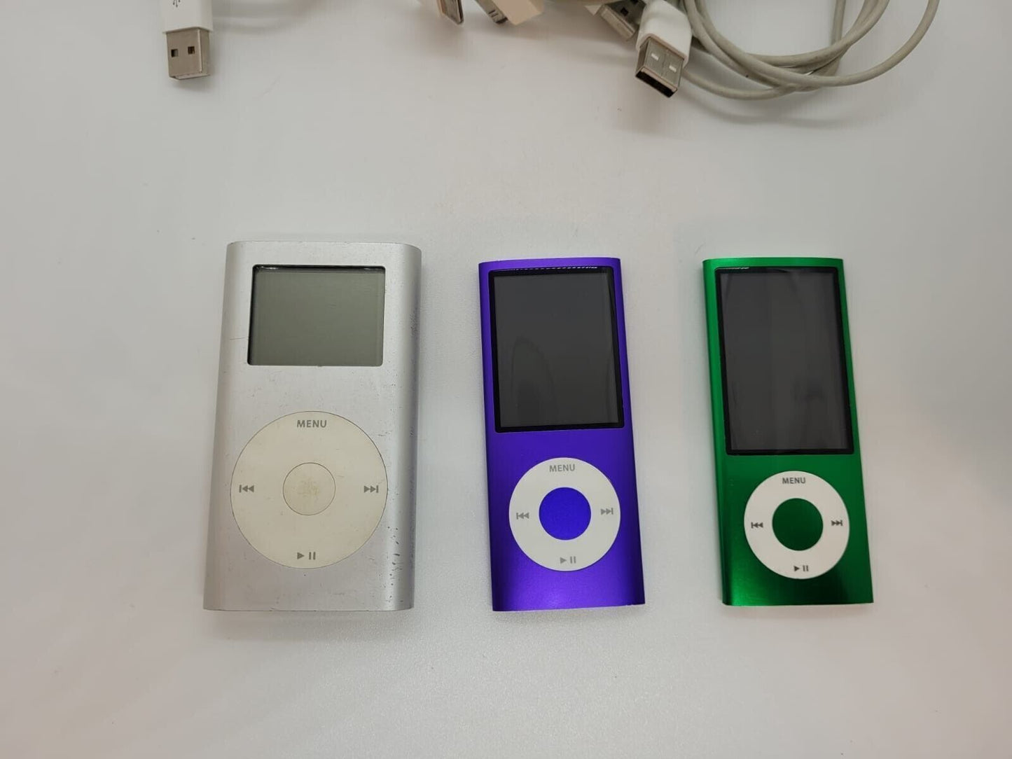 iPod Lot of 3 Nano 4th gen A1285 8GB, Nano 5th gen A1320 16GB, Mini A1051 4GB