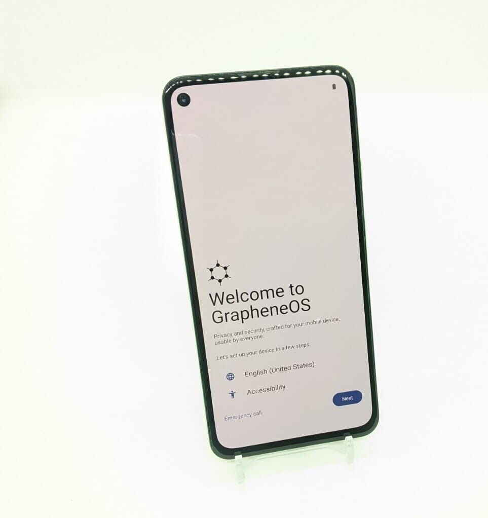 Google Pixel 4a 5G 128GB Just Black Graphene OS Degoogled Smartphone G025H