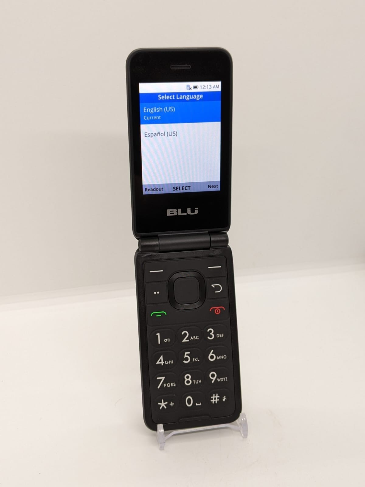 BLU Flex 8GB (TracFone) Black Flip Phone B300V GREAT!