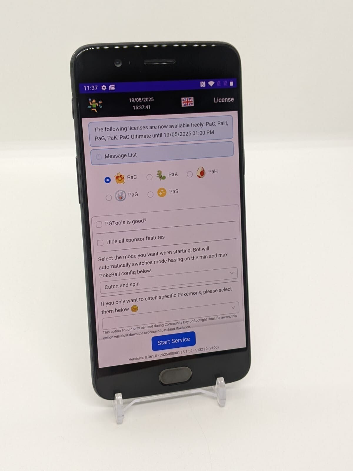 Location Spoofing OnePlus 5 128GB 8GB RAM Pokémon Go Rooted Gaming Device A5000