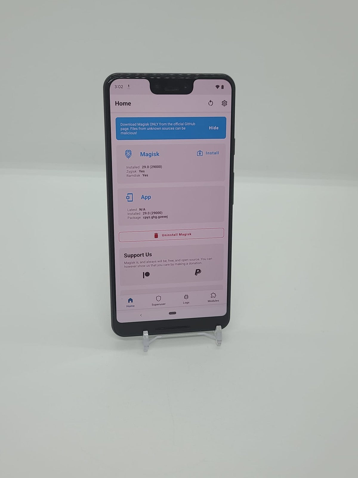 Location Spoofing Pixel 3 XL 64GB Magisk Rooted Pokémon Go Gaming Device 4GB RAM