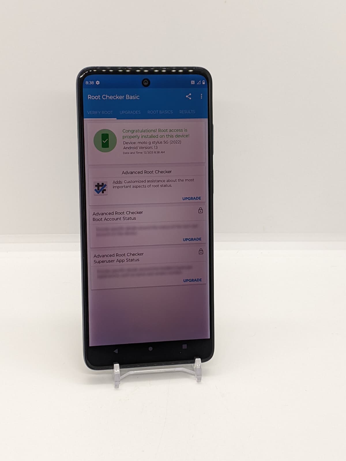 Rooted Motorola Moto G Stylus Rooted 128GB Android Spectrum 4GB RAM Smartphone