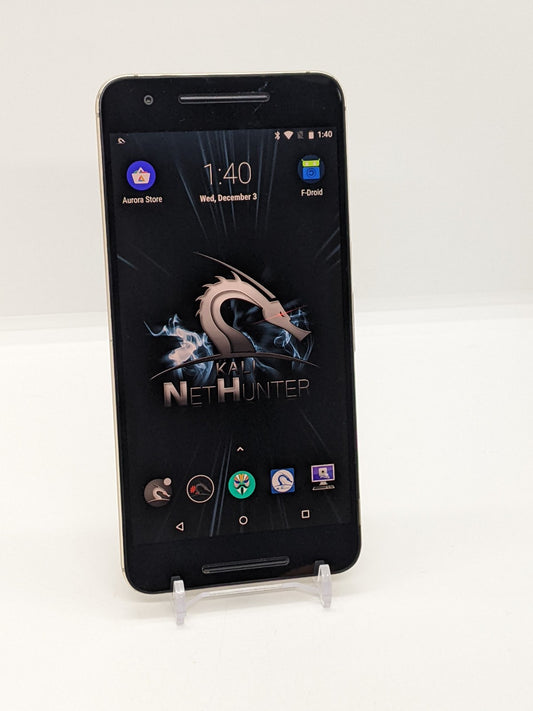 Degoogled Nexus 6P 64GB Magisk Rooted Lineage OS Kali Nethunter New Battery Gold