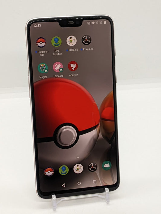 Location Spoofing OnePlus 6 128GB Pokémon Go Rooted Gaming Device 8GB RAM White
