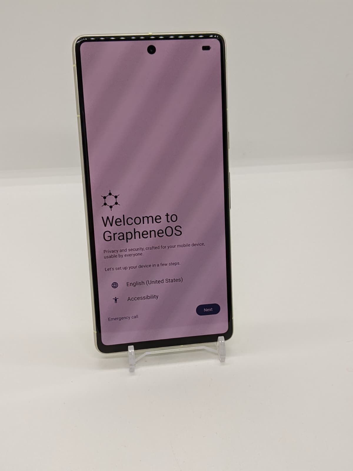 Degoogled Pixel 7 128GB 8GB RAM Graphene OS 5G Hardened Privacy Smartphone Lemon