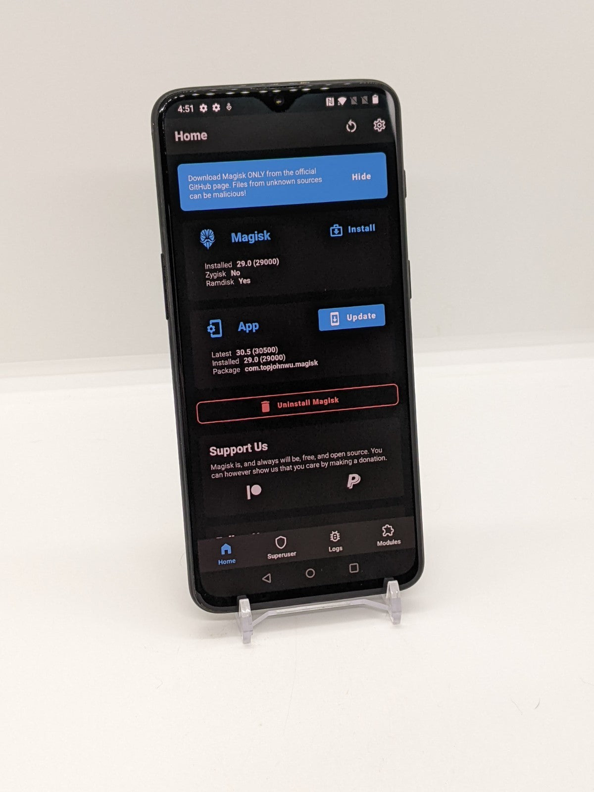 Rooted OnePlus 6T 128GB Black Android Magisk Rooted Smartphone A6013 6GB RAM BL