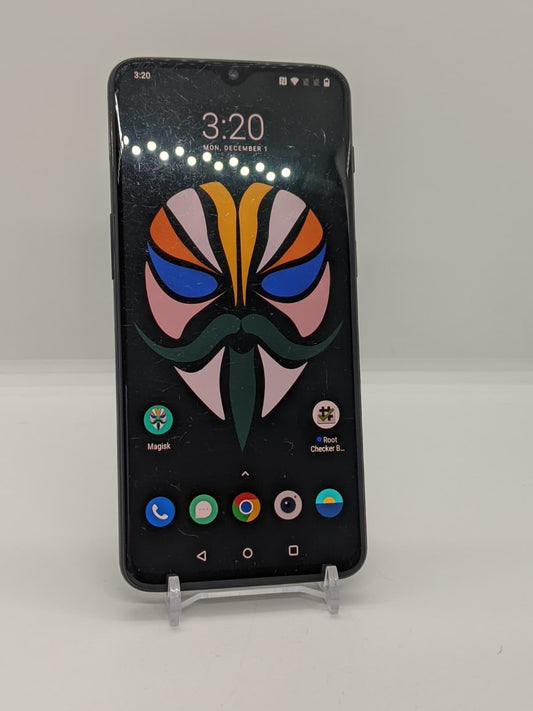 Rooted OnePlus 6T 128GB Black Android Magisk Rooted Smartphone A6013 8GB RAM