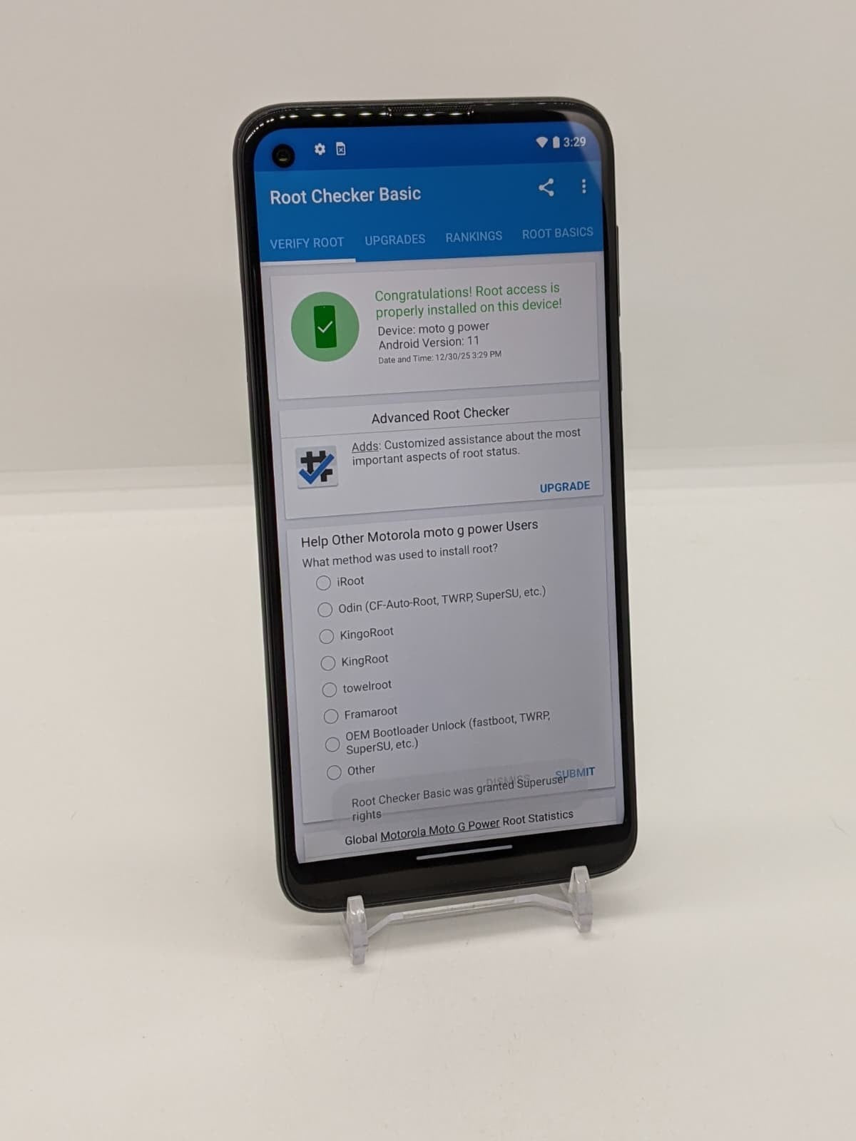 Rooted Motorola Moto G Power 64GB Unlocked Android 11 Smartphone XT2041-4