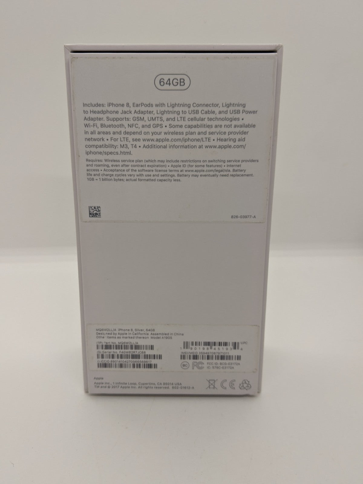 Apple iPhone 8 64GB 4G LTE AT&T/ Unlocked White Smartphone A1905 MQ6W2LL/A