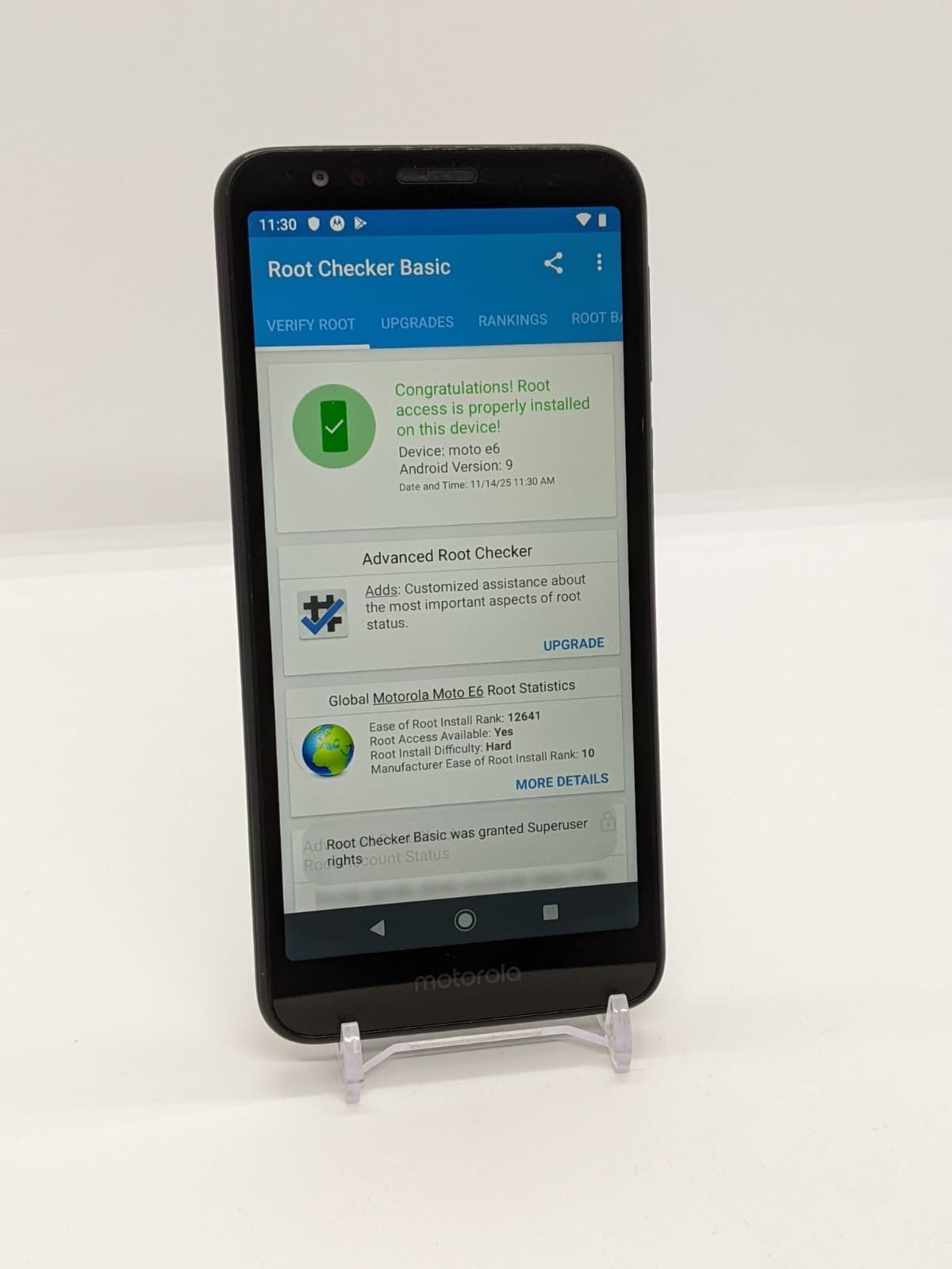 Motorola Moto E6 16GB Unlocked Magisk Rooted Android Smartphone 2GB RAM XT2005-5