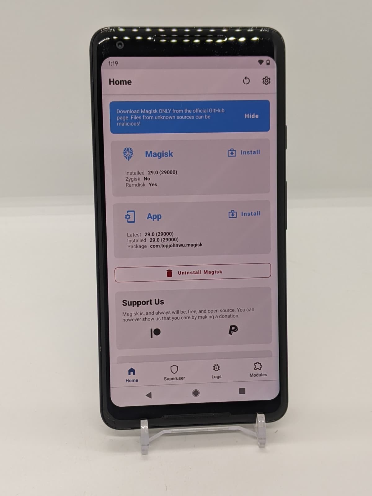 Google Pixel 2 XL 128GB Unlocked Magisk Rooted Android 11 Black Smartphone G011C