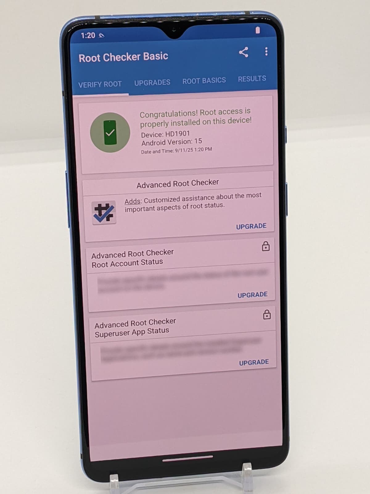 Degoogled OnePlus 7T 128GB Rooted Lineage OS Kali NetHunter 8GB RAM HD1901 Blue