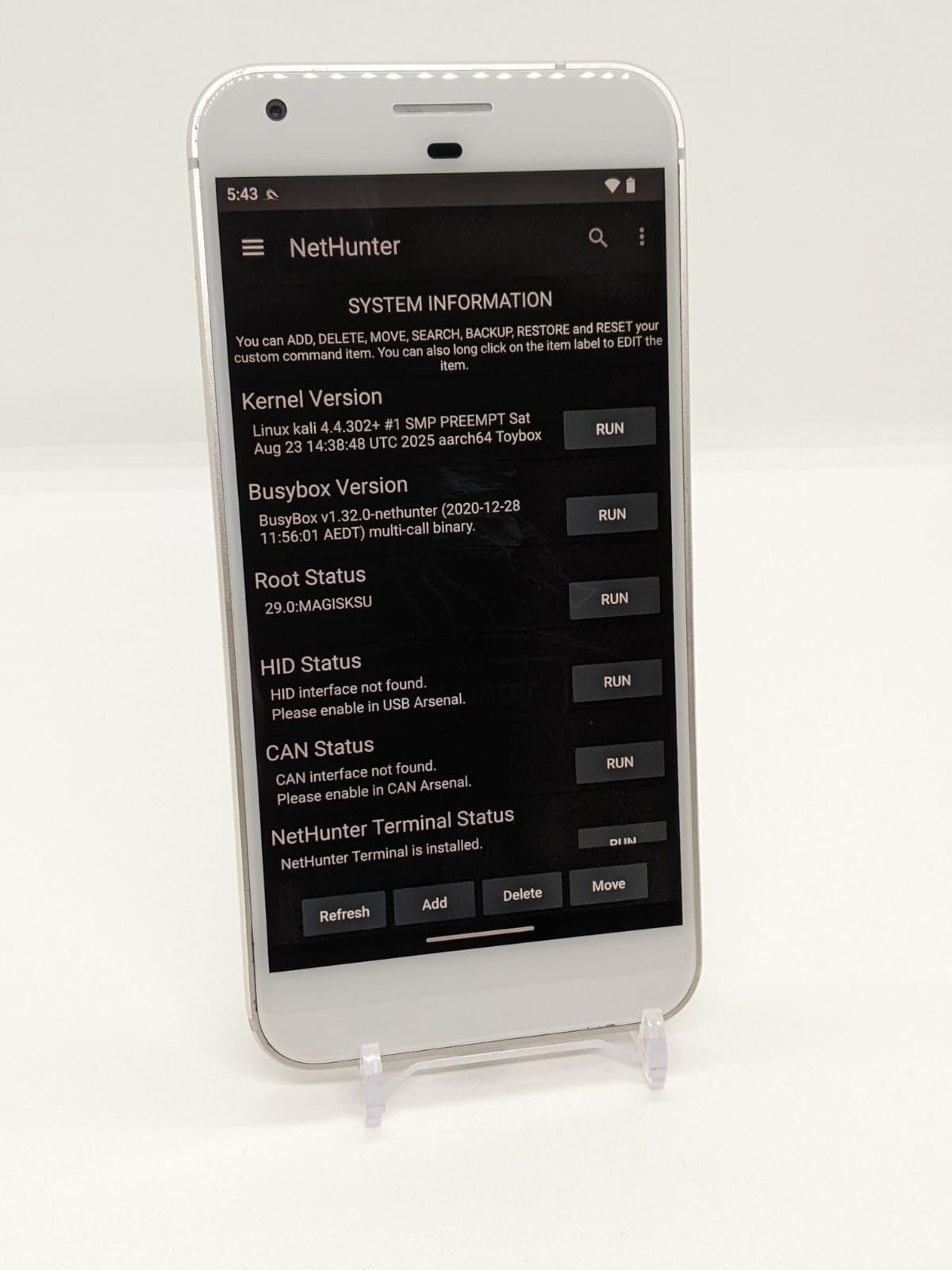 Degoogled Pixel XL 128GB Rooted Lineage OS 22.2 Kali Nethunter Smartphone Silver