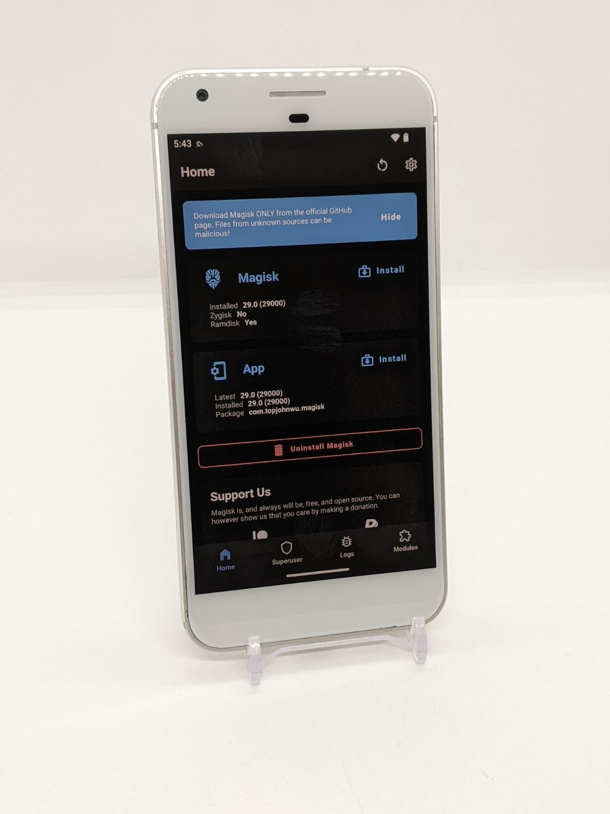 Degoogled Pixel XL 128GB Rooted Lineage OS 22.2 Kali Nethunter Smartphone Silver