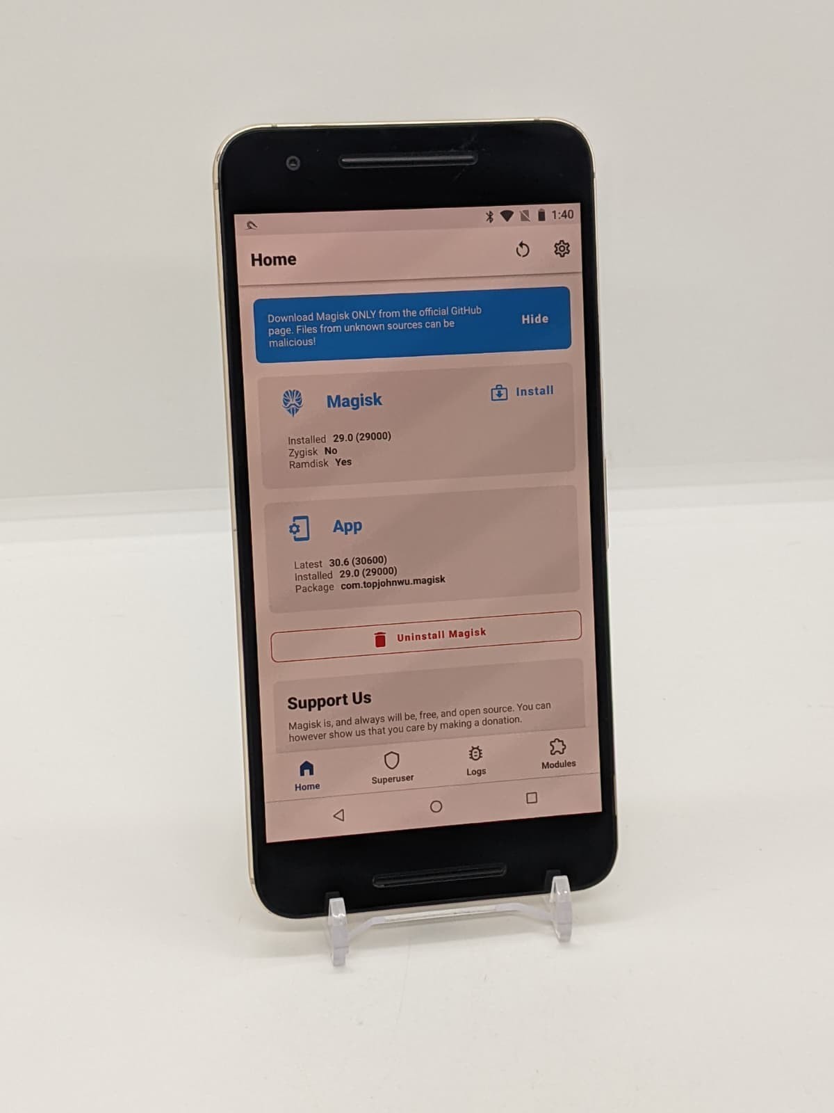 Degoogled Nexus 6P 64GB Magisk Rooted Lineage OS Kali Nethunter New Battery Gold