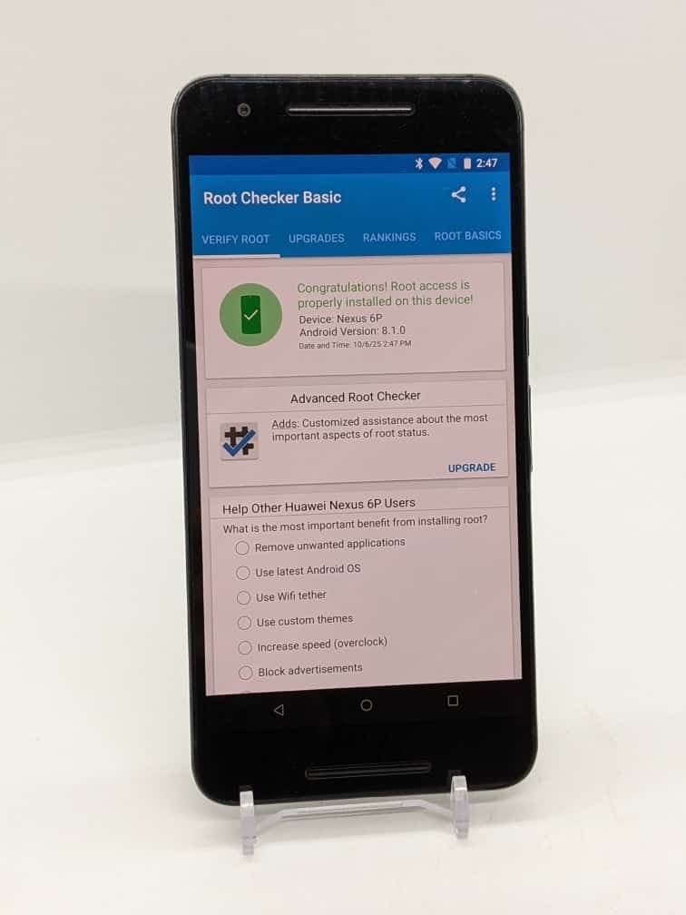 Nexus 6P 32GB Magisk Rooted Unlocked Bootloader Smartphone H1511 New Battery!