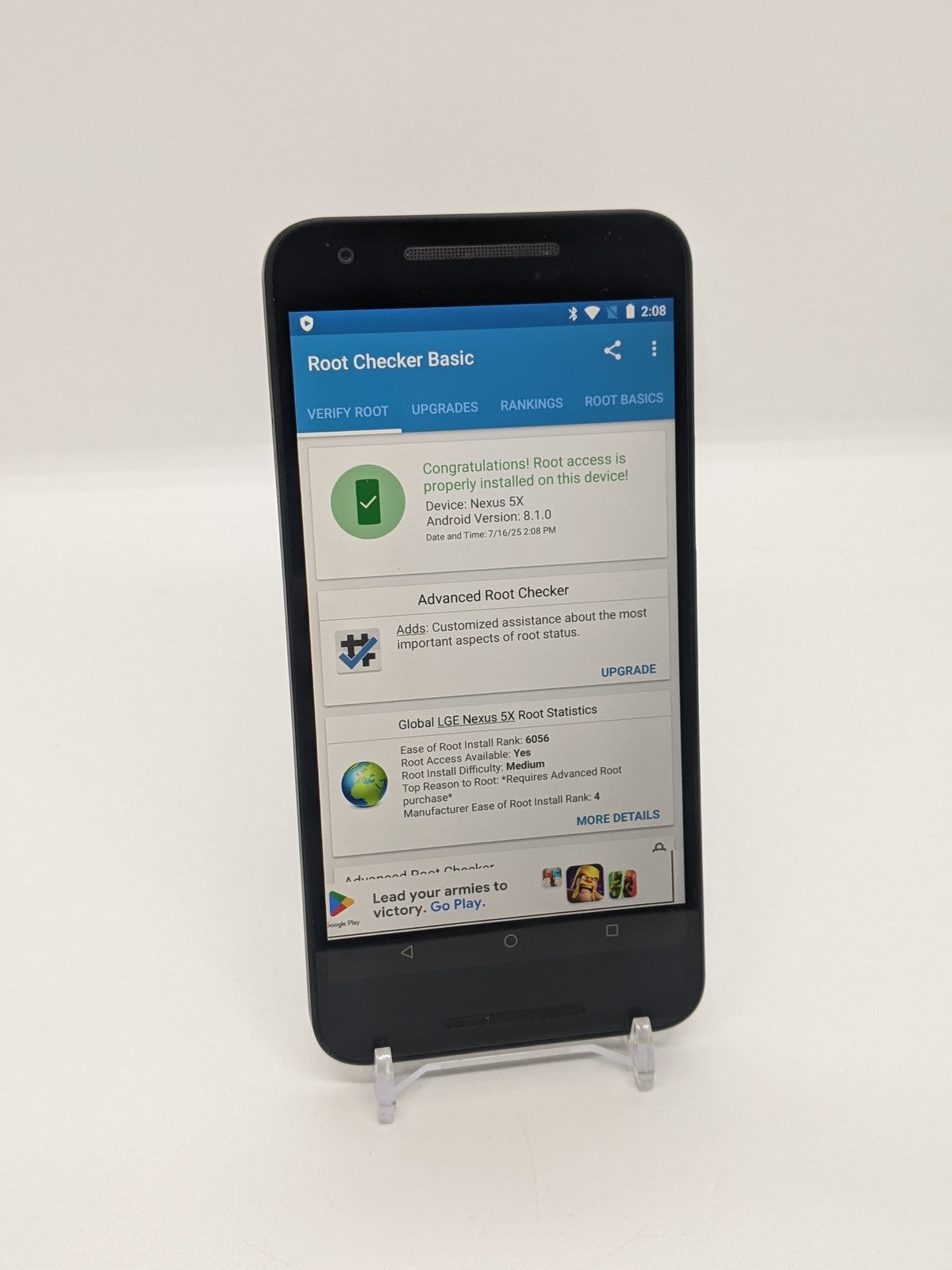 Rooted Nexus 5X 32GB GSM 4G Lineage OS 15.1 White Smartphone H790