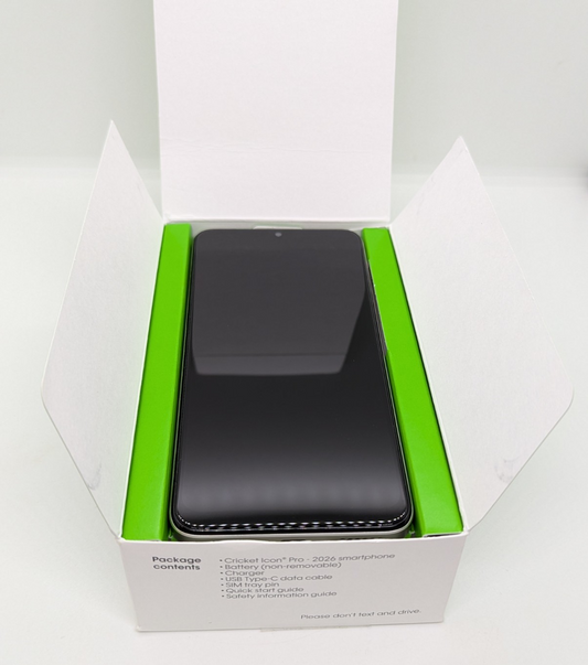 Cricket Icon Pro (2026) 128GB 5G Cricket/Unlocked Smartphone 6GB RAM SN512C
