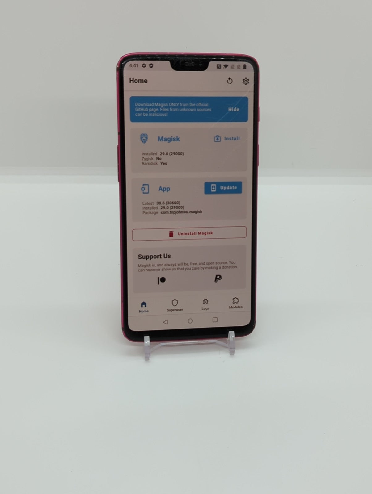 OnePlus 6 128GB Magisk Rooted Android 11 Red Smartphone A6003 8GB RAM Dual Sim