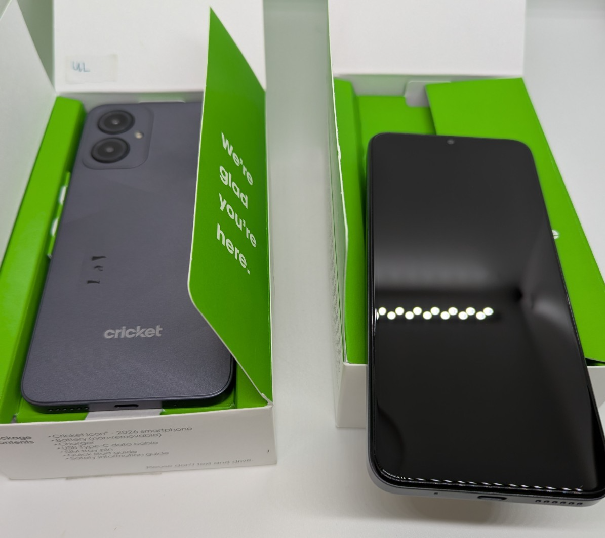 Lot of 2 - Cricket Icon (2026) 5G 64GB 1-Cricket Only / 1-UL Android Smartphone