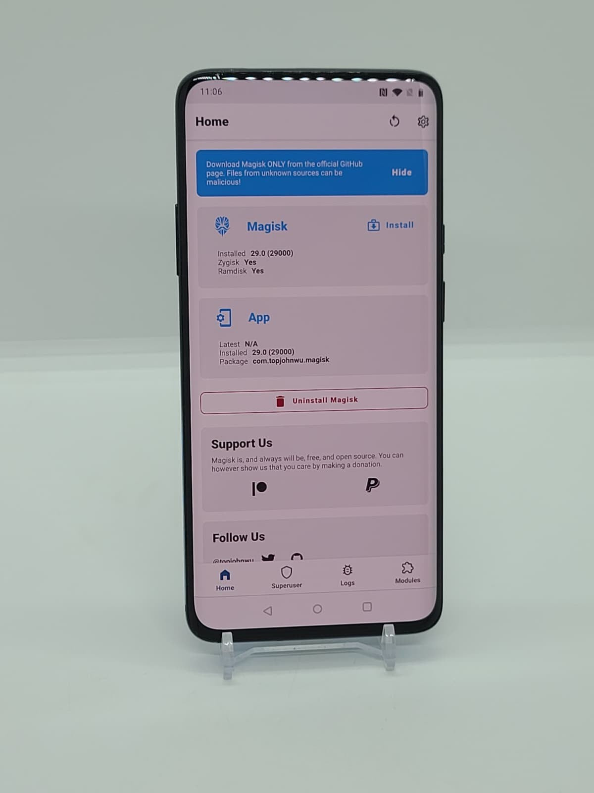 Magisk Rooted OnePlus 7 Pro 5G 256GB Unlocked Android 10 Blue Smartphone 8GB RAM
