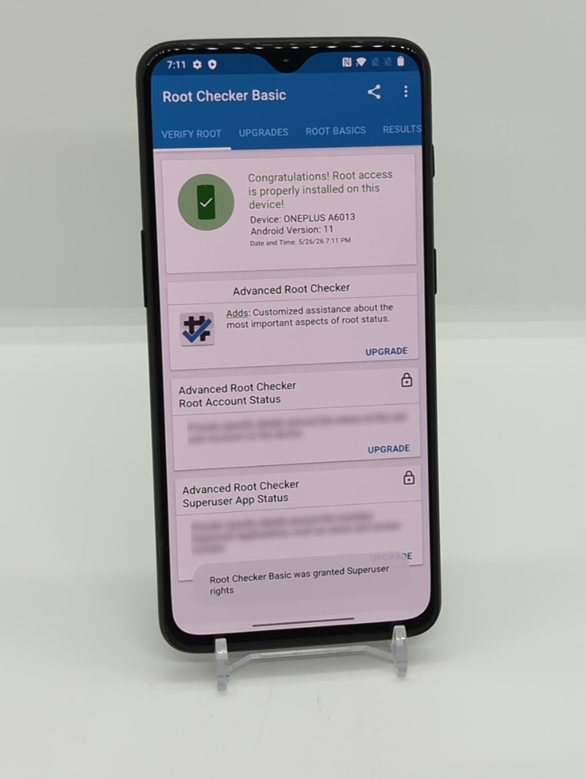 Rooted OnePlus 6T 128GB Unlocked Magisk Rooted Smartphone A6013 6GB RAM Dual Sim