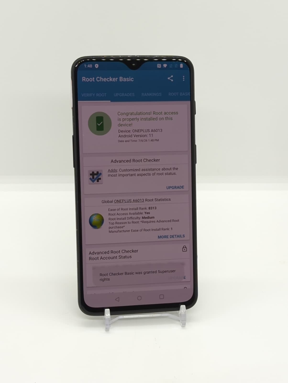 OnePlus 6T 128GB Android 11 Magisk Rooted LSPosed Smartphone A6013 8GB RAM
