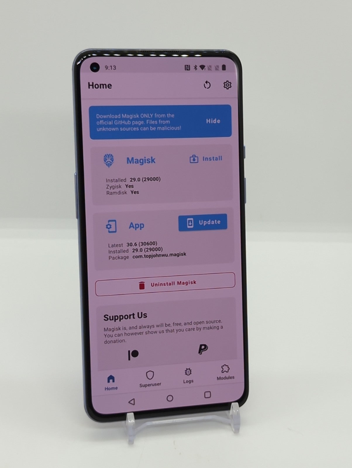 OnePlus 9 5G 128GB Magisk Rooted LSPosed Framework 8GB RAM Android 12 LE2117