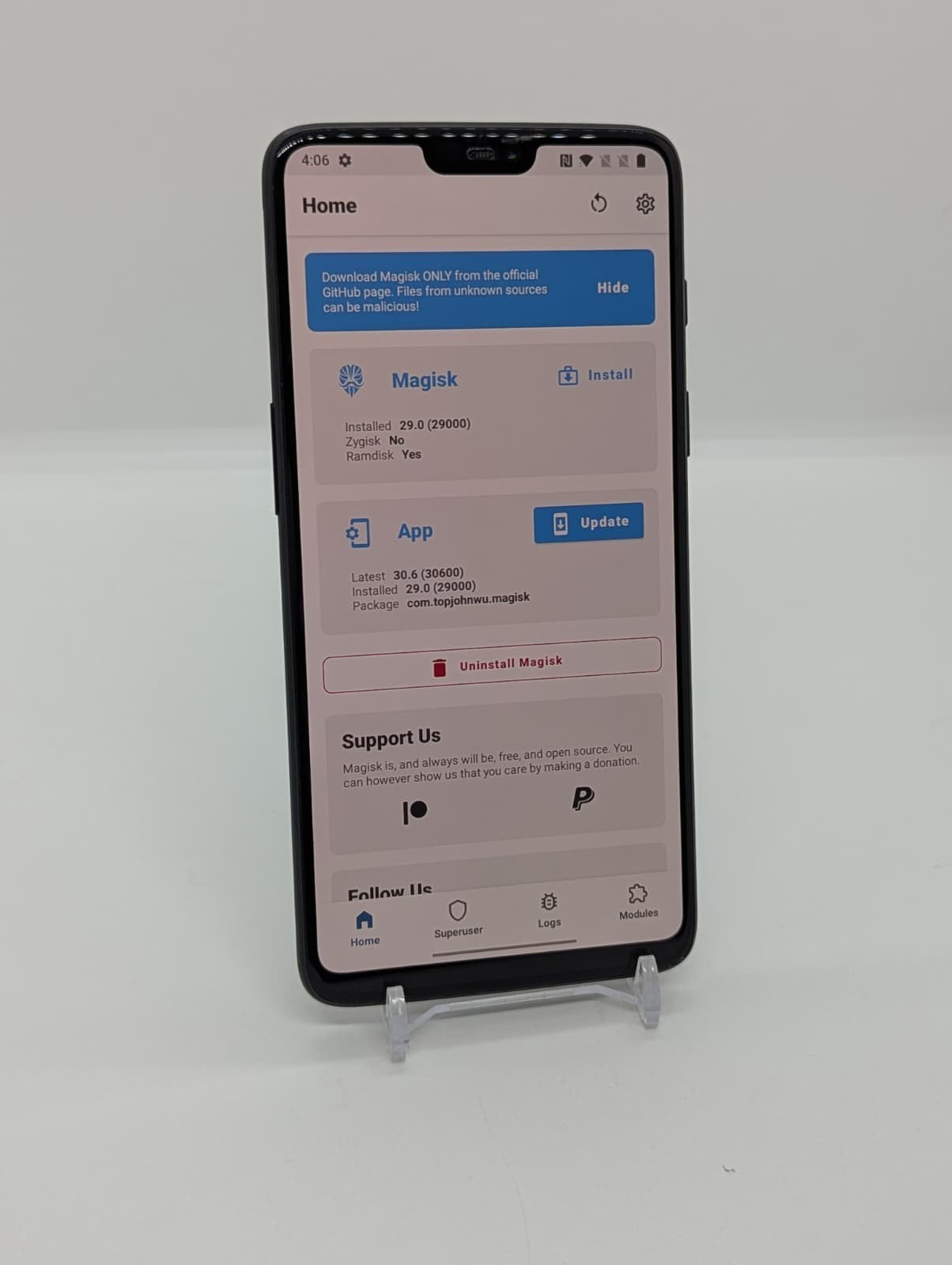 OnePlus 6 128GB Magisk Rooted Android 11 Smartphone A6003 8GB RAM Dual Sim