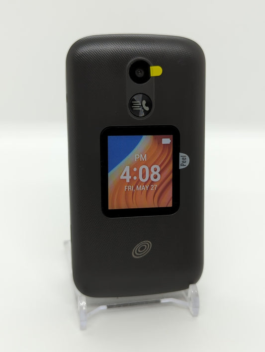 TCL Flip 2 4GB (TracFone/ Unlocked) Gray Flip Phone T408DL USBC GREAT - WORKING!