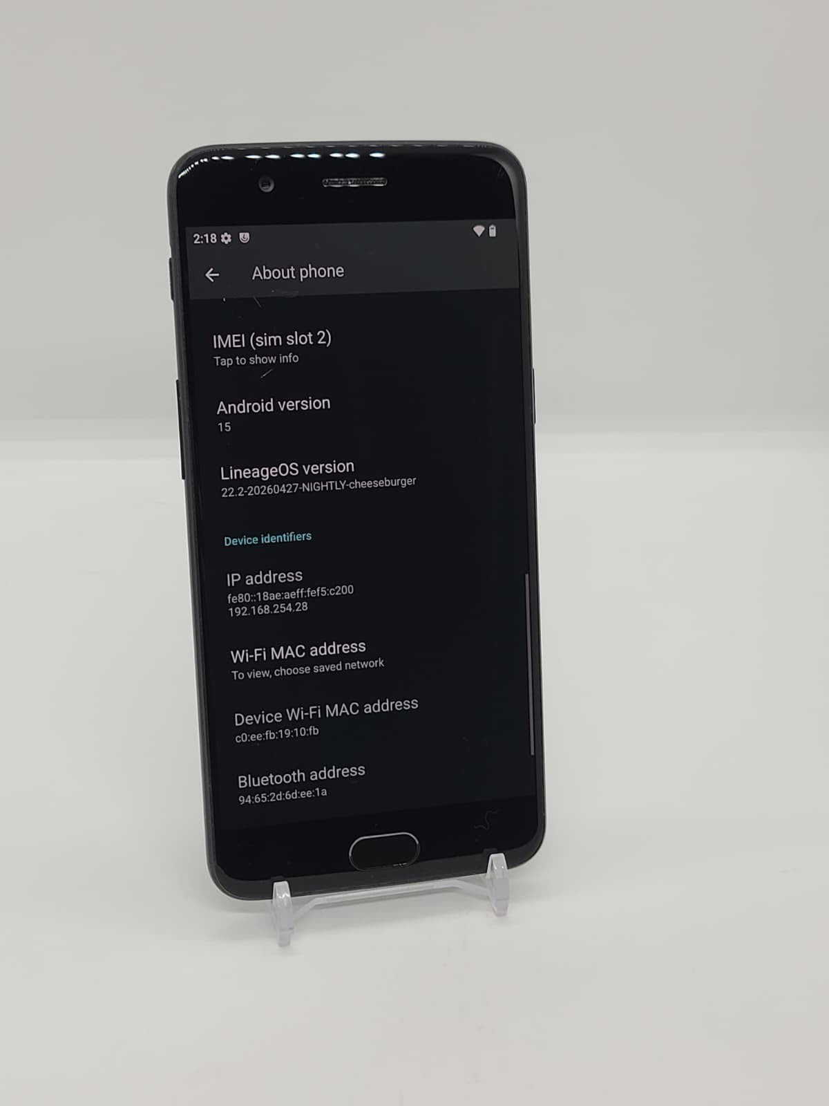 Magisk Rooted OnePlus 5 128GB 8GB RAM Rooted LineageOS Smartphone A5000
