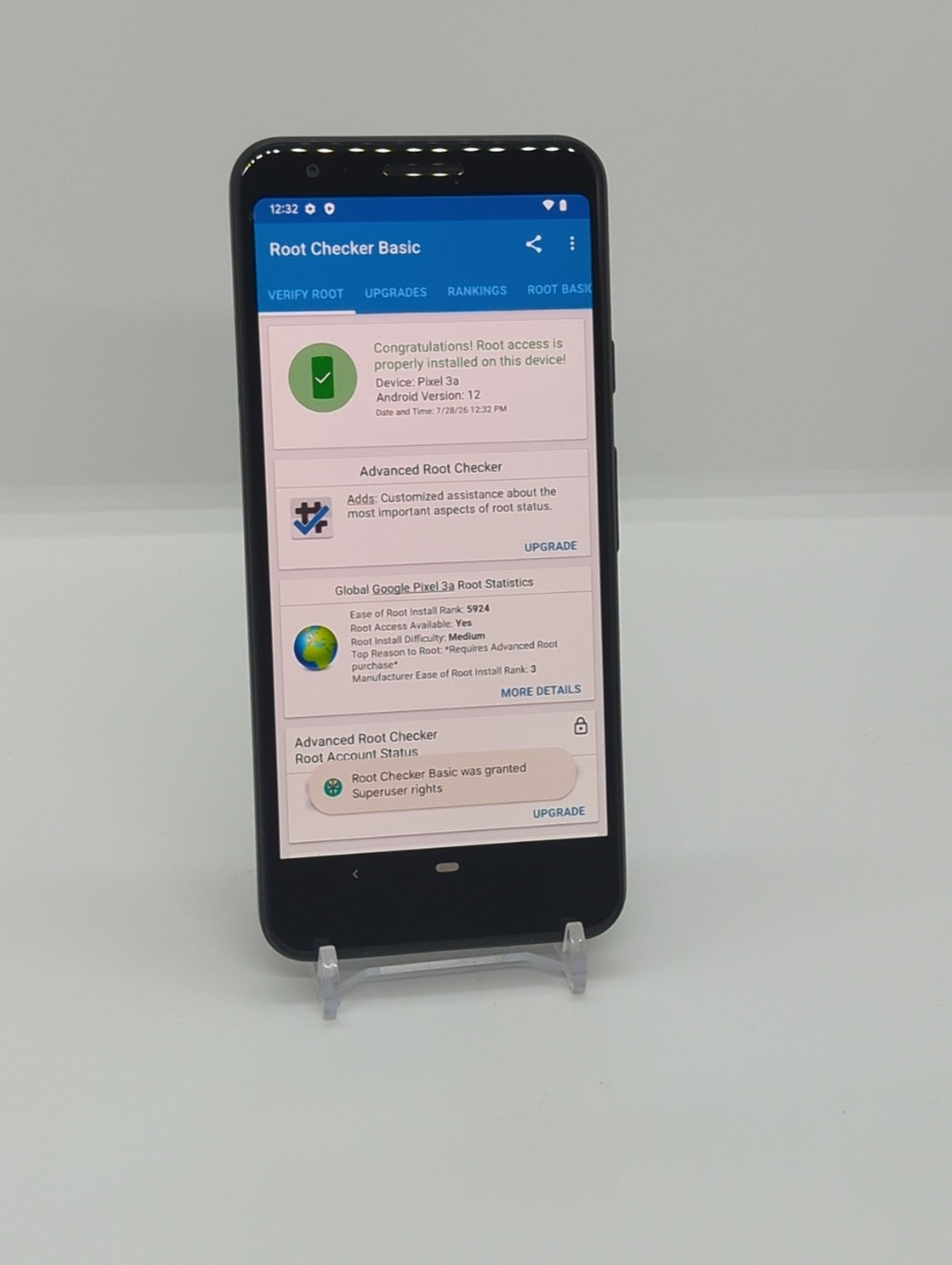 Google Pixel 3a 64GB Rooted LSPosed Framework Unlocked Android Smartphone G020G
