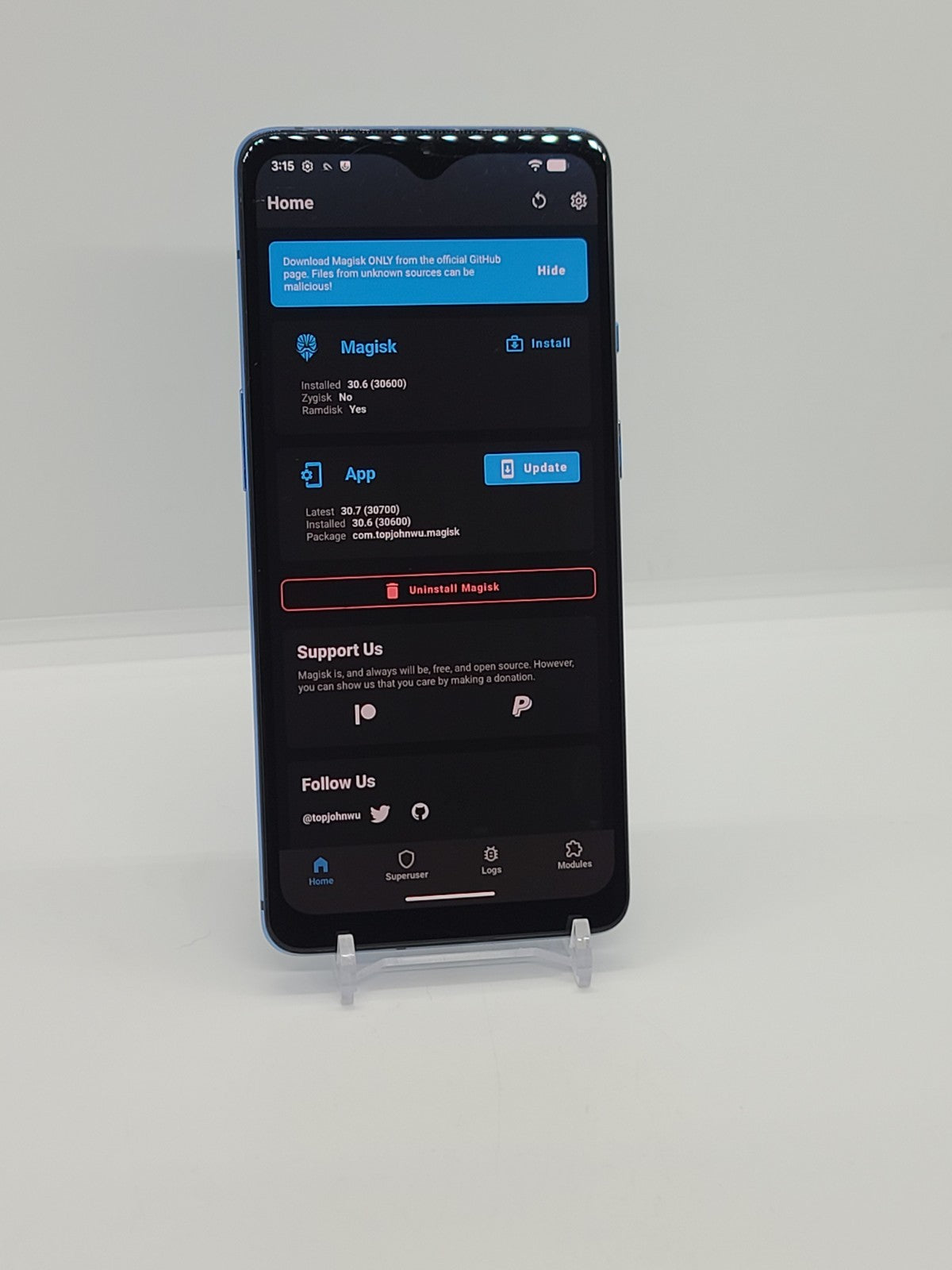 Degoogled OnePlus 7T 128GB Rooted Lineage OS Kali NetHunter 8GB RAM HD1901 Blue