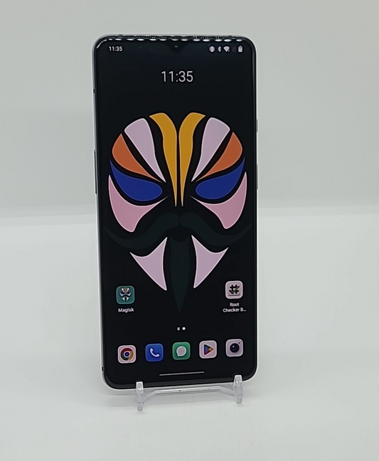OnePlus 7T 128GB Magisk Rooted Unlocked 8GB RAM Android 12 Smartphone Gray