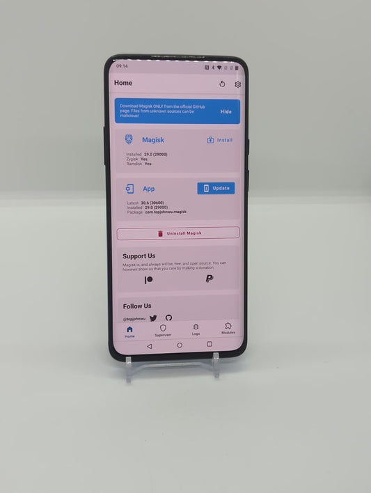 OnePlus 7 Pro 256GB Magisk Rooted Unlocked Android 12 Blue Smartphone 8GB RAM