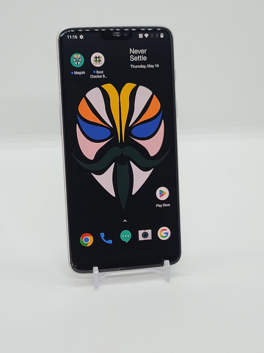 Magisk Rooted OnePlus 6 128GB Android 11 Smartphone A6003 8GB RAM Dual Sim WORKS