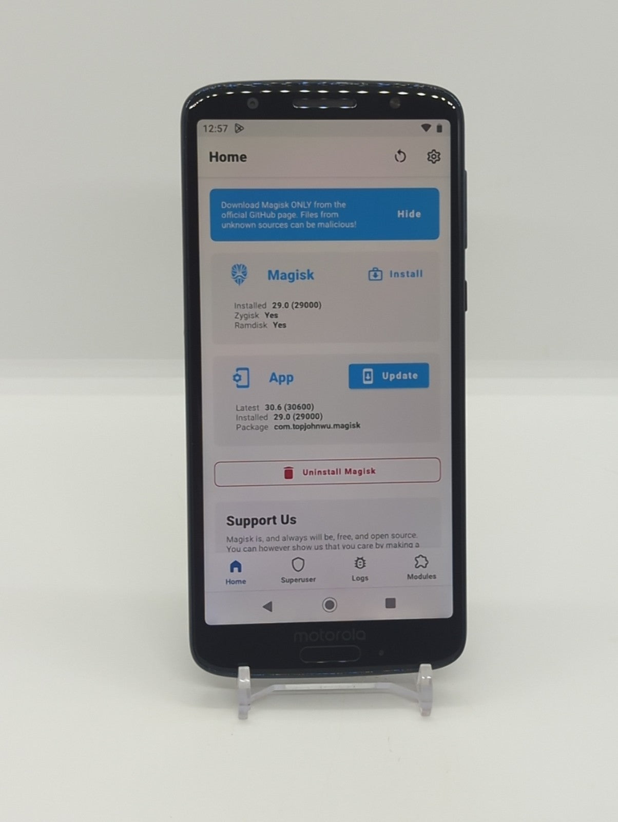 Motorola Moto G6 32GB Magisk Rooted Unlocked Android 9 Smartphone 3GB RAM