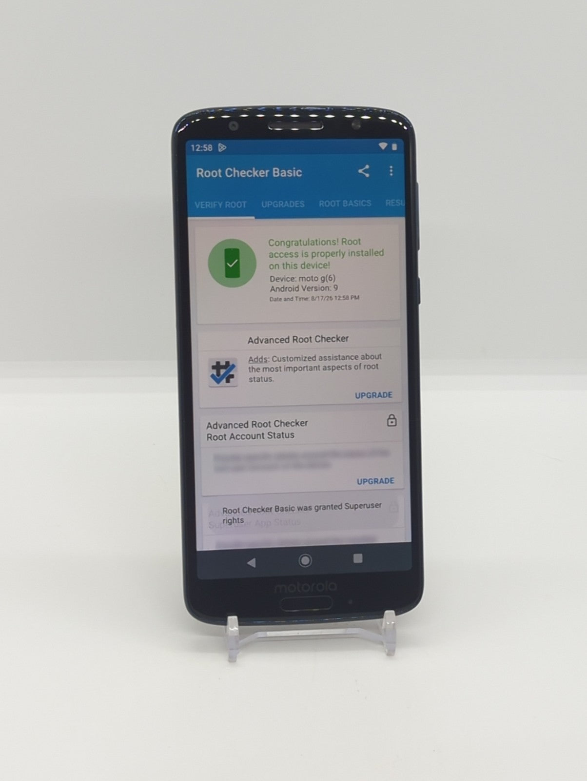 Motorola Moto G6 32GB Magisk Rooted Unlocked Android 9 Smartphone 3GB RAM